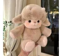 JORCEDI Panda soft toy, cuddly panda Plush Toy, sheep Plush, fluffy and soft, cute cartoon sheep home decoration, for men, women and teenagers (60cm,Brown sheep)