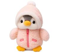 JORCEDI Penguin Plush Toy -25cm Soft & Cuddly Stuffed Penguin, Soft and Cuddly Plushie for Kids and Adults, Bedtime Companion, Travel Friend & Home Decor (Pink)