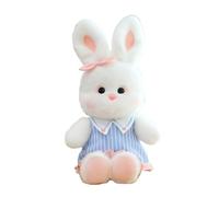 JORCEDI Plush Bunny Toy with Dress, Soft Stuffed Rabbit with Bow, Cute Cuddly Bunny for Kids & Adults, Gift Idea, Available in 35-80 cm (80cm,blue)