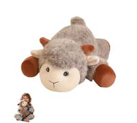 JORCEDI Plush Sheep Stuffed Animal,Cute Lamb Plush Toy, Sheep Hugging Pillow,Portable Collectible Companion,Home Decor Collectible Gift for Boys Girls (24cm,Grey)