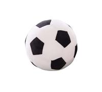 JORCEDI Plush Soft Football, Made from Realistic Fabric, Football-shaped Cushion, 23 cm in Diameter, Round Soft Toy, Safe Soft Sports Toy (White)
