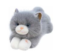 JORCEDI Plush Toy Cat, Realistic Plush Cat, Simulation Short-Haired Cute Cat Doll, Playable and Hug-Worthy Plush Kitten Toy, Gift Suitable for Children of all Ages (Gray,50cm)
