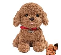 JORCEDI Plush Toy - Dog Teddy, Realistic Simulation Stuffed Animal Doll, Cute Soft Hug Pillow for Gift Birthday Home Decor (Brown,45cm/17.71inch)