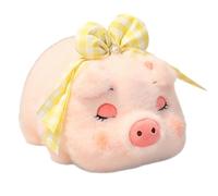 JORCEDI Plush Toy - Pig Teddy, Realistic Simulation Cattle Stuffed Animal Doll, Cute Soft Hug Pillow for Gift Birthday Home Decor (with a bow,60cm/23.62inch)