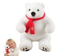 JORCEDI Polar Bear Stuffed Animal,White Polar Bear Soft Toys Plush,Lifelike Plush Toy,Pillow Decor,Birthday Gifts for Girls Boys (30cm,Polar bear 2)