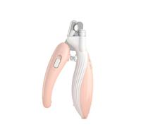 JORCEDI Professional Pet Nail Clippers with LED Light & Safety Guard - Sharp Stainless Steel Cat Claw Trimmer for Cats, Dogs, Rabbits, Birds & Small Animals (Pink)