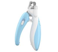 JORCEDI Professional Pet Nail Clippers with LED Light & Safety Guard - Sharp Stainless Steel Cat Claw Trimmer for Cats, Dogs, Rabbits, Birds & Small Animals (Blue)