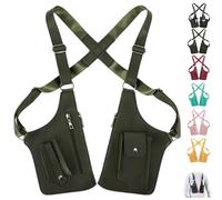 JORCEDI PU Leather Adjustable Underarm Shoulder Bag for Men & Women Anti Theft Sentinel Bag Hidden for Travel Hiking Cycling Commuting (Green)
