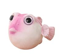 JORCEDI Puffer Plush Toy, Imulation Pufferfish Plush Toy, Realistic Stuffed Animal, Simulation Animal Fish Stuffed Toy, Cute Big Eyes Pufferfish, Great Gift For Kids (33cm,fen)