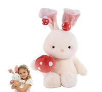 JORCEDI Rabbit Cuddly Toy, Plush Toy Rabbit with Mushrooms, Bunny Soft Toy with Floppy Ears, Cuddly Plush Dolls for Home Decoration, Sofa Decoration (55cm)