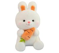 JORCEDI Rabbit Plush Toy, Double-Sided Carrot Rabbit Plush Toy with Zipper, for Girls and Boys for Children's Day and Birthdays. (Yellow,25CM)