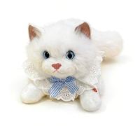 JORCEDI Ragdoll cat Plush Toy, Realistic Stuffed Cat Animal with Interactive Meowing Sound, Huggable Kitten Plushie Toy, Cat Teddy Present for Boys Girls Girlfriend Birthday Deco (White,55cm)