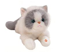 JORCEDI Ragdoll Cat Plush Toy, Realistic Stuffed Cat Animal with Interactive Meowing Sound, Kitten Stuffed Animal, Huggable Kitten Plushie Toy, Suitable for Children and Cat Lovers Gift C,50cm)