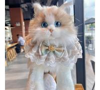 JORCEDI Ragdoll Plush Cat, Realistic Plush Toy, Cute Cat Decoration, Lying Pose, Super Fluffy, Soft Stuffed Animal, Gifts for Boys and Girls (25 * 18cm,Khaki)