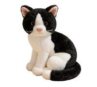 JORCEDI Realistic Cat Plush Soft Toys, Simulation Sitting Cat Plush Toy, Cuddly Kitten Stuffed Animal Doll, Stuffed Cat Teddy Plushie Hugging Pillow for Kids Pet Birthday Gift Home Decro (#7,26CM)