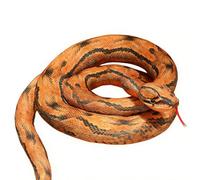 JORCEDI Realistic Snake Toys Plush, Snake Stuffed Animal, Giant Python Cobra Plush Animal Plush Doll, 3D Snake Teddy Pillow Doll Toys, Anaconda Fake Snakes for Ricky Creepy Prank Props (Brown,110cm)