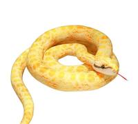 JORCEDI Realistic Snake Toys Plush, Snake Stuffed Animal, Giant Python Cobra Plush Animal Plush Doll, 3D Snake Teddy Pillow Doll Toys, Anaconda Fake Snakes for Ricky Creepy Prank Props (Yellow,110cm)