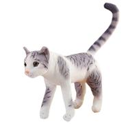 JORCEDI Realistic Stuffed Cat Toy, Cat Doll, Tabby Cat Stuffed Animals, Faux Plush Kitten Toy, Face Standing Cat, Sofa Ornament Stuffed Animal For Birthday Gifts Teens (35cm,hui)
