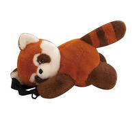 JORCEDI Red Panda Plush Backpack, Soft and Cute Adjustable Backpack, Red Purse, Perfect for Panda Lovers and Girls (Orange,35cm)