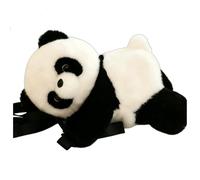 JORCEDI Red Panda Plush Backpack, Soft and Cute Adjustable Backpack, Red Purse, Perfect for Panda Lovers and Girls (Black and White,35cm)