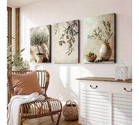 JORCEDI Set of 3 Olive Tree Posters, Aesthetic Olive Tree Posters, Vintage Potted Plant Images, Mediterranean Plant Images, for the Living Room & Bedroom, unframed (21x30cm)