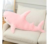 JORCEDI Shark Soft Toy Plush 35 cm, 45 cm, 60 cm, Realistic Stuffed Animal for Kids, Fluffy Ocean Pillow Sleep Companion, Nursery Decor Gift for Boys Girls, Grey (60cm,C)