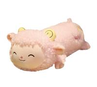 JORCEDI Sheep Plush Toy, Fluffy Sheep Stuffed Animals, Large Sheep Teddy Plush, Cuddly Lamb Pillow Plushies Toy, Giant Lamb Huggable Cuddly Doll, Gifts for Kids and Lovers in Birthday (Pink,140cm)