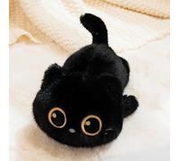JORCEDI Siamese Cat Plush Toy 40 cm, Cloud-Soft Stuffed Animal Kitten, Kawaii Cuddle Pillow Sleep Companion, Room Decor Gift for Kids & Adults (22cm,black)
