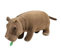 JORCEDI Simulation Hippo Plush Toy, Realistic Stuffed Animal Soft Pastoral Style Brown Wild Hippopotamus Home Decor Toys, Gift For Friends And Kids,Suitable For Boys And Girls (hema,12in)