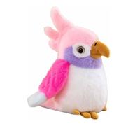 JORCEDI Simulation Parrot Plush Toy, Cute Plush Toy Parrot Stuffed Animal, Furry Bird Plush Doll for Girls and Boys (Pink,21cm)