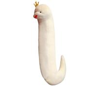 JORCEDI Snake Plush Pillow, Cartoon Snake Plush Toy, S-shaped Serpentine Bolster Pillow, Cute Soft Python Stuffed Animals Dolls Toys, Anaconda Fake Snakes Gifts for Kids Friends Birthday (White,70cm)