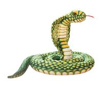 JORCEDI Snake Plush Toy, Large Cobra Plush Toy, Snake Teddy Stuffed Animal Plush, High Simulation Cobra Soft Toy, Soft Stuffed Snake 3D, Anaconda Fake Snakes for Kids Ricky Creepy Prank (270cm,Green)