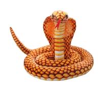 JORCEDI Snake Plush Toy, Snake Teddy Stuffed Animal Plush, Lifelike Large Cobra Soft Toy, Snake Pillow Doll Toys, Soft Stuffed Snake 3D, Anaconda Fake Snakes for Ricky Creepy Prank (Yellow,170cm)