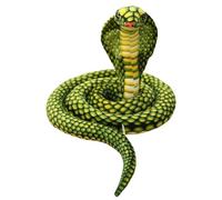 JORCEDI Snake Plush Toy, Snake Teddy Stuffed Animal Plush, Lifelike Large Cobra Soft Toy, Snake Pillow Doll Toys, Soft Stuffed Snake 3D, Anaconda Fake Snakes for Ricky Creepy Prank (Green,80cm)
