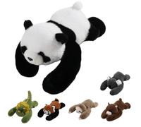 JORCEDI Soft Red Panda Weighted Plush Toy,Kawaii Bear Stuffed Throw Pillows Toy,Dinasour Stuffed Animals, Panda,Hugging Pillow for Anxiety Relief & Sleep Support,Gift for Boys Girls (45cm,panda)