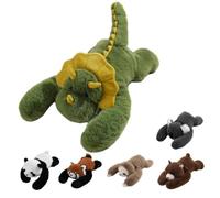 JORCEDI Soft Red Panda Weighted Plush Toy,Kawaii Bear Stuffed Throw Pillows Toy,Dinasour Stuffed Animals, Panda,Hugging Pillow for Anxiety Relief & Sleep Support,Gift for Boys Girls (65cm,Dinosaur)