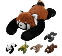 JORCEDI Soft Red Panda Weighted Plush Toy,Kawaii Bear Stuffed Throw Pillows Toy,Dinasour Stuffed Animals, Panda,Hugging Pillow for Anxiety Relief & Sleep Support,Gift for Boys Girls (45cm,Red panda)