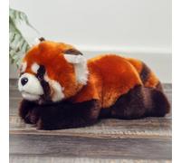JORCEDI Soft Toy, Cute Small Red Panda, Simulated Animals Plush Toy for Boy, Girl, Adult (Lying posture -31cm/12.2IN)