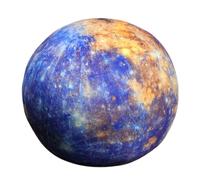 JORCEDI Star Plush Toy, Sun, Moon, Mars, Earth Plush Pillow, Universe Series Realistic Celestial Planet Plush Toy, Planet Plush Star Pillow, Room Decoration (27cm,Mercury)