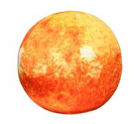 JORCEDI Star Plush Toy, Sun, Moon, Mars, Earth Plush Pillow, Universe Series Realistic Celestial Planet Plush Toy, Planet Plush Star Pillow, Room Decoration (17cm,Sun)
