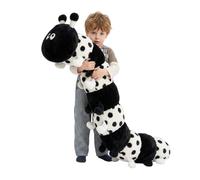 JORCEDI Stuffed Caterpillar Toy,Soft Caterpillar with A Pattern,Long Cute Plush-Sleeping Pillow Doll Toy,Decor for Bedroom and Sofa,Perfect Presents for Boys Girls (40cm,Black)