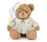 JORCEDI Teddy Bear Plush Toy with Pyjamas - Cute Soft Teddy Bear Stuffed Animal with Night Cap, Cuddly Bedtime Bear for Kids and Adults, Plush Gift Toy (23/30 cm) (30cm,camel)