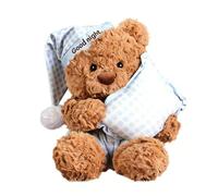 JORCEDI Teddy Bear Plush Toy with Sleeping Cap & Pillow - Super Soft Teddy Bear, Stuffed Animal Toy, Teddy Bear Plush Pillow - Suitable as a Sleep Companion for Children (40cm)