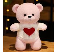 JORCEDI Toys Plush Brown Flower Teddy Bear Stuffed Animal Perfect Stuffed Animal Soft Cuddly Toy Baby Teddy Bears Plush Toys Brown Bear Gifts For Child (Pink-B,25cm)