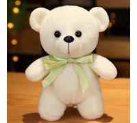 JORCEDI Toys Plush Brown Flower Teddy Bear Stuffed Animal Perfect Stuffed Animal Soft Cuddly Toy Baby Teddy Bears Plush Toys Brown Bear Gifts For Child (White-A,25cm)
