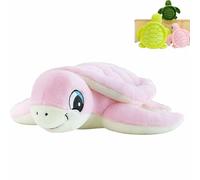 JORCEDI Turtle Plush Toy, Stuffed Animal, Cuddly Soft Turtle Toy, Decorative Pillow, Cuddly Cushion for Kids Room, Decor, Hugging, Playing (52cm,Pink)