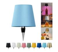 JORCEDI Wireless Bottle Lamp - Rechargeable Bottle Lights USB Rechargeable Bottle Lamp Kit, LED Bottle Lamp Wine Bottle Lamp Touch Dimmable Lamp for Bottle (Blue,3 Color)