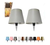 JORCEDI Wireless Bottle Lamp - Rechargeable Bottle Lights USB Rechargeable Bottle Lamp Kit, LED Bottle Lamp Wine Bottle Lamp Touch Dimmable Lamp for Bottle (2pcs Silver Gray,3 Color)