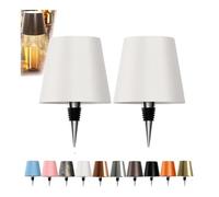 JORCEDI Wireless Bottle Lamp - Rechargeable Bottle Lights USB Rechargeable Bottle Lamp Kit, LED Bottle Lamp Wine Bottle Lamp Touch Dimmable Lamp for Bottle (2pcs White,3 Color)