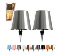 JORCEDI Wireless Bottle Lamp - Rechargeable Bottle Lights USB Rechargeable Bottle Lamp Kit, LED Bottle Lamp Wine Bottle Lamp Touch Dimmable Lamp for Bottle (2pc Silver Plating,RGB)